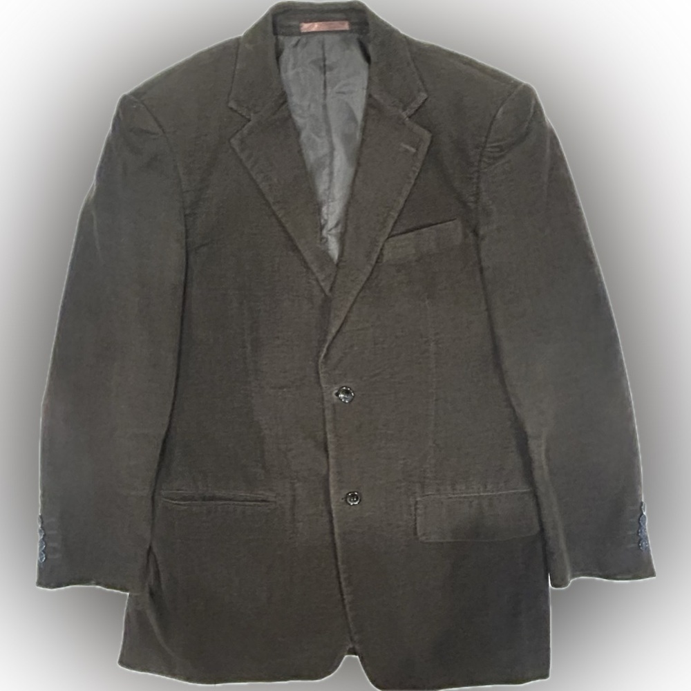 Massimo Genni Dark Brown Corduroy Sport Coat Jacket Mens Size 40R 2 Button